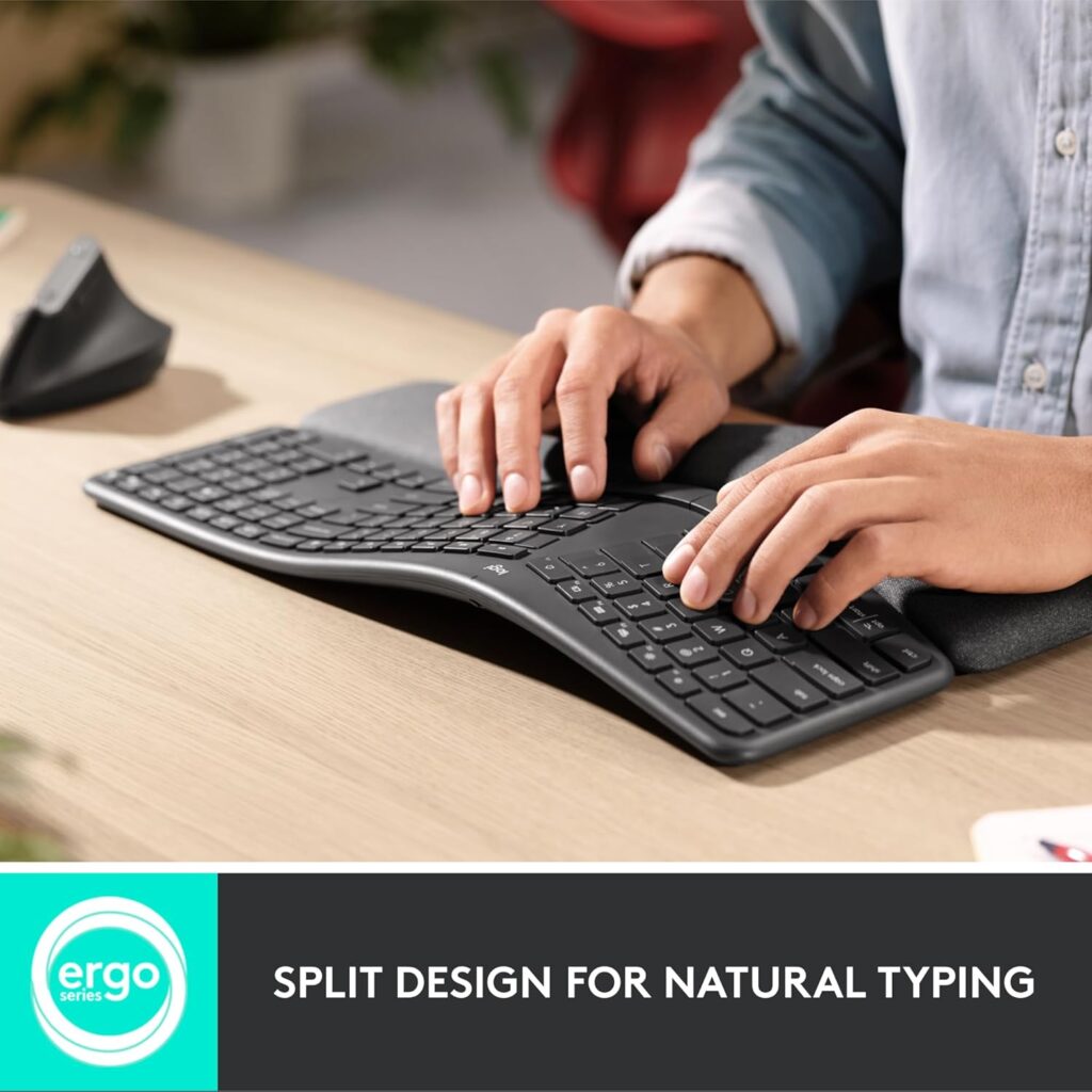 logitech ergo k860 wireless ergonomic keyboard