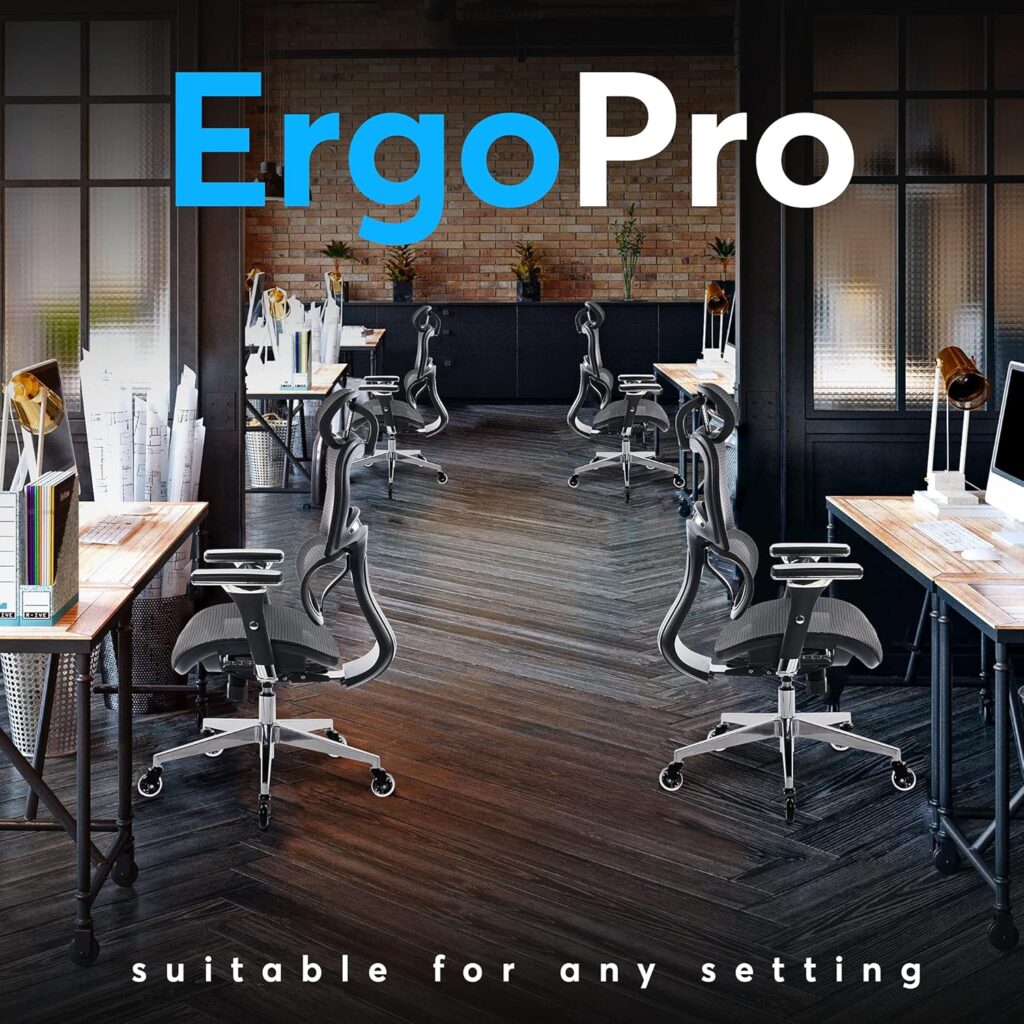 5 Best Ergonomic Office Chairs of 2026: In-Depth Reviews & Buyer’s Guide OLINE ErgoPro ergonomic mesh office chairs with 3D armrests and lumbar support shown in a modern commercial office.