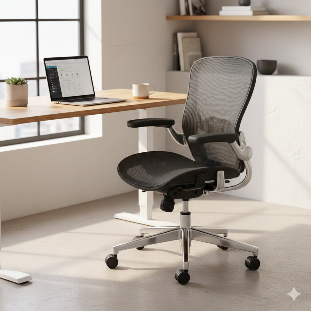 Modern ergonomic home office setup