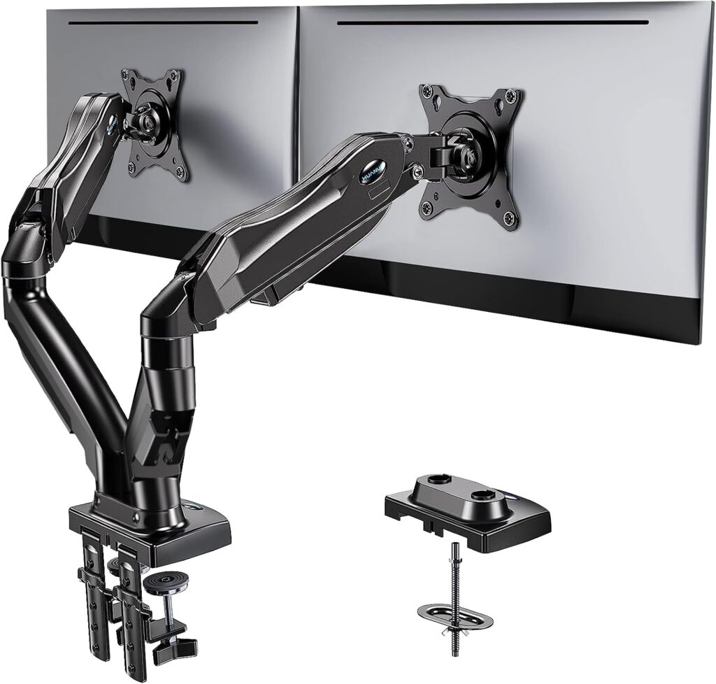 HUANUO Dual Monitor Stand with two monitor arms